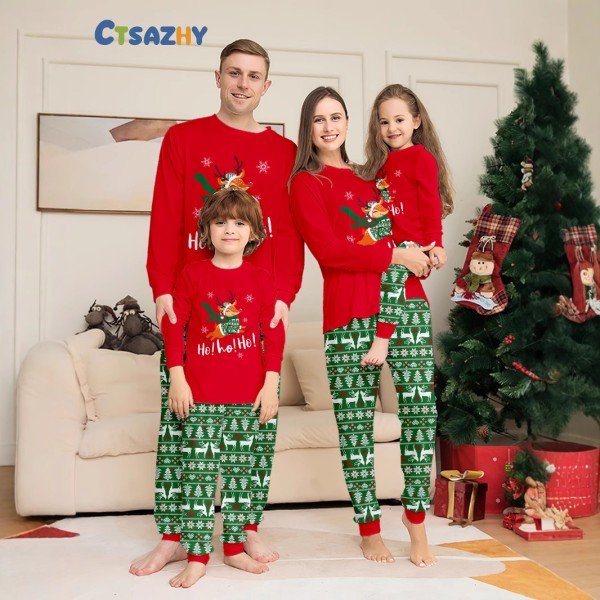 Family Pajamas Manufacturer - Deer Print Festive