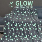 Luminous Blanket Supplier - Blue Star Moon Glow Dark Hoodie