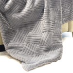 Rabbit Plush Blanket Supplier - Nordic Luxury Super Soft Stripe