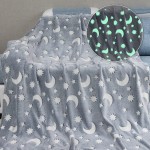 Luminous Blanket Supplier - Blue Star Moon Glow Dark Hoodie
