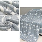 Luminous Blanket Supplier - Blue Star Moon Glow Dark Hoodie