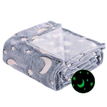 Luminous Blanket Supplier - Blue Star Moon Glow Dark Hoodie