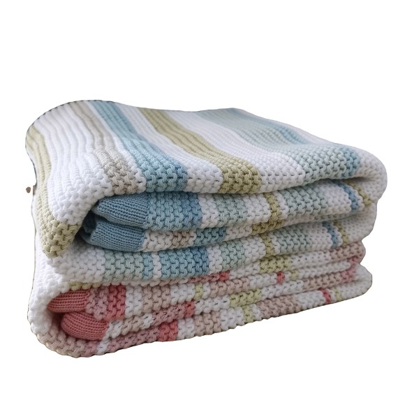 Knitted Blanket Manufacturer - 100% Cotton Fleece All-season