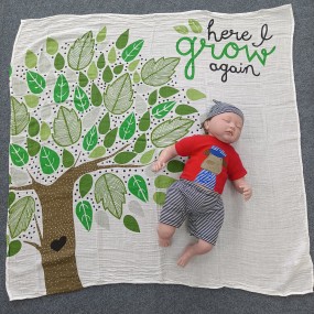 Milestone Blanket Manufacturer - Custom Cotton Muslin Monthly