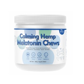 Custom OEM Fast-Acting Pet Calming Supplement Natural Ingredients Anxiety Relief Chews for Dogs Cats