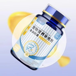 高吸收的宠物鱼油补充狗和猫促进美丽的皮毛皮肤护理和减少脱发