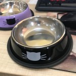工厂批发不锈钢防滑宠物水和食物碗易于清洁加厚的猫和狗的食物碗
