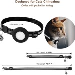 高品质的Airtag追踪器防丢失宠物项圈保护套，适合小猫咪使用