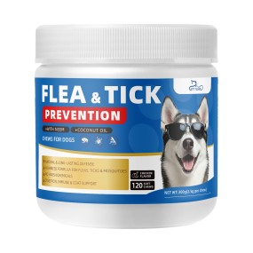 Hot Sale Natural Flea Tick Prevention Chews for Dogs with Neem Coconut Oil Daily Protection