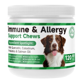 Custom Dog Immunization and Allergy Support Chewing Tablets Reduce Itching and Licking Balance Intestinal Health