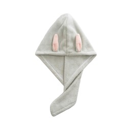 Dry Hair Towel Factory - Cute Cartoon Coral Velvet Hooded