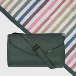 Beach Blanket Supplier - Colored Striped Fabric Foldable Ultrasonic