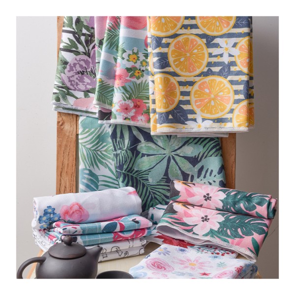 Tea Towel Manufacturer - 100% Polyester Linen Quick Dry