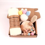 Handmade Gift Set Supplier - Crochet Wooden Teething Swaddle Box