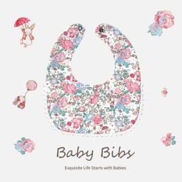 Adjustable Bib Factory - 100% Cotton Cartoon Printed Eating