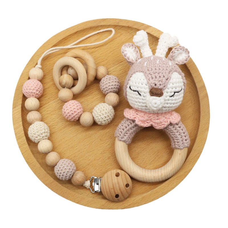 Teething Gift Set Supplier - Beech Teether Wooden Rings Handmade