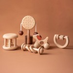 Wooden Rattle Supplier - New Design Beech Wood Molar Ring