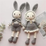 Stuffed Toy Supplier - Handmade Crochet Amigurumi Couple Bunny