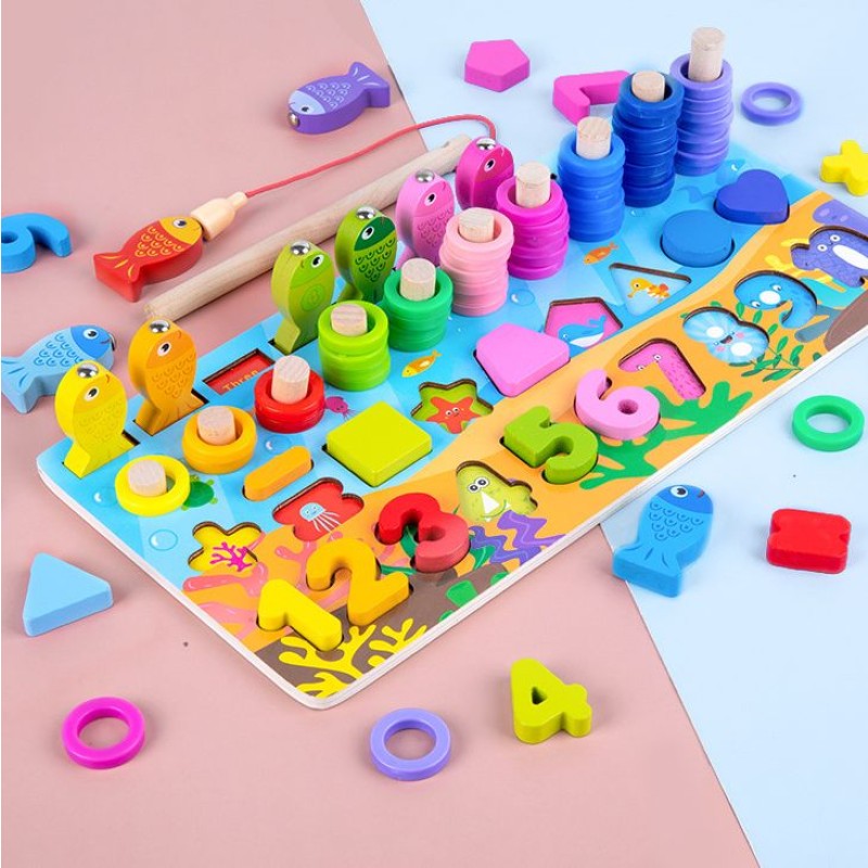 Educational Toy Factory - Wooden Activity Board Fishing Games