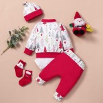 Christmas Set Factory - 4 Pcs Cotton Bodysuit Coats Set