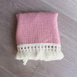 Receiving Blanket Supplier - Cotton Muslin Plain Color Tassels