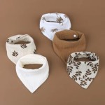 Reusable Bib Manufacturer - Soft Triangle Button Muslin Organic