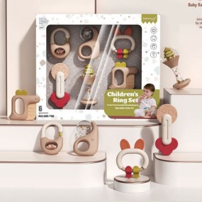 Baby Rattle Set Supplier - Teething Hand Bell Plastic Gift Set