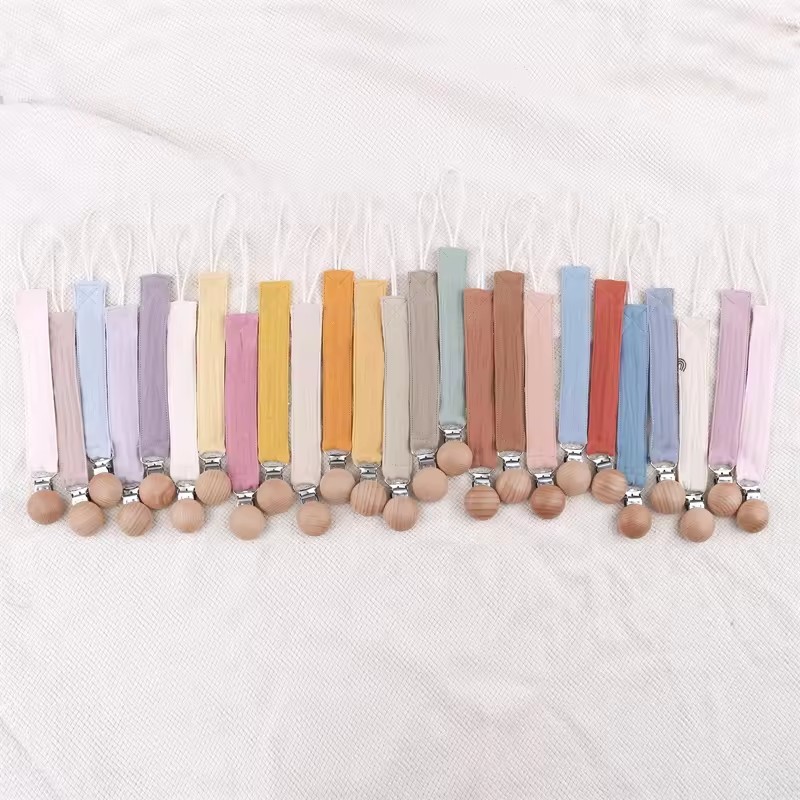 Pacifier Clip Factory - Muslin Fabric Minimalist Neutral Holder