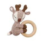 Wooden Rattle Manufacturer - Custom Fox Shape Cotton Crochet