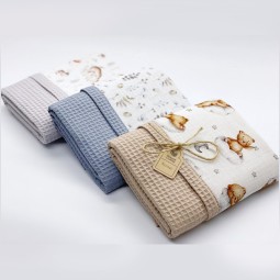 Security Blanket Supplier - Personalized Organic Waffle Swaddle