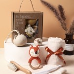 Organic Gift Box Factory - Muslin Cotton Blanket Teething Bib