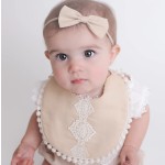 Baby Gift Set Supplier - Vintage Flower Bib Headband Set
