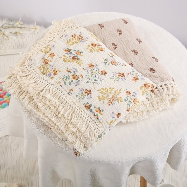 Baby Wrap Supplier - Organic Cotton with Tassel Muslin
