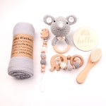 Handmade Gift Set Supplier - Crochet Wooden Teething Swaddle Box