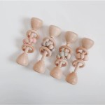 Montessori Toy Factory - Natural Wooden Grasping Teething Rattles
