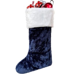 Velvet Stocking Supplier - Personalized Navy Blue