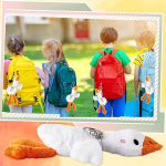 Goose Keychain Supplier - Cotton Filling White