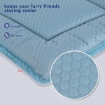 Dog Crate Mat Factory - Reversible Blue Cooling