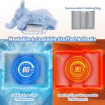 Elephant Plush Supplier - Heatable Coolable Blue
