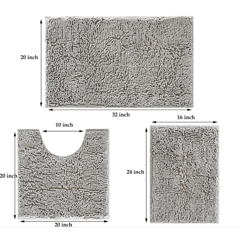 Bath Rug Manufacturer - Chenille Absorbent Set