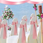 Chair Sash Supplier - Pink Satin Wedding Bow