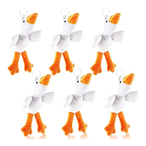 Goose Keychain Supplier - Cotton Filling White