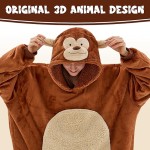 Hoodie Blanket Supplier - Monkey Pattern Flannel