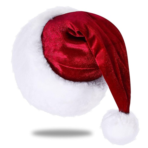 Santa Hat Supplier - Velvet Comfort Wine Red