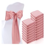 Chair Sash Supplier - Pink Satin Wedding Bow