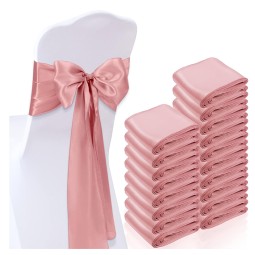 Chair Sash Supplier - Pink Satin Wedding Bow