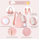 Rabbit Backpack Manufacturer - Pink Plush School