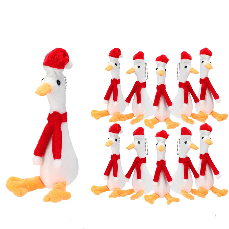 Christmas Keychain Factory - Plush Goose Santa Hat