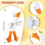 Goose Keychain Supplier - Cotton Filling White
