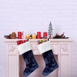 Velvet Stocking Supplier - Personalized Navy Blue